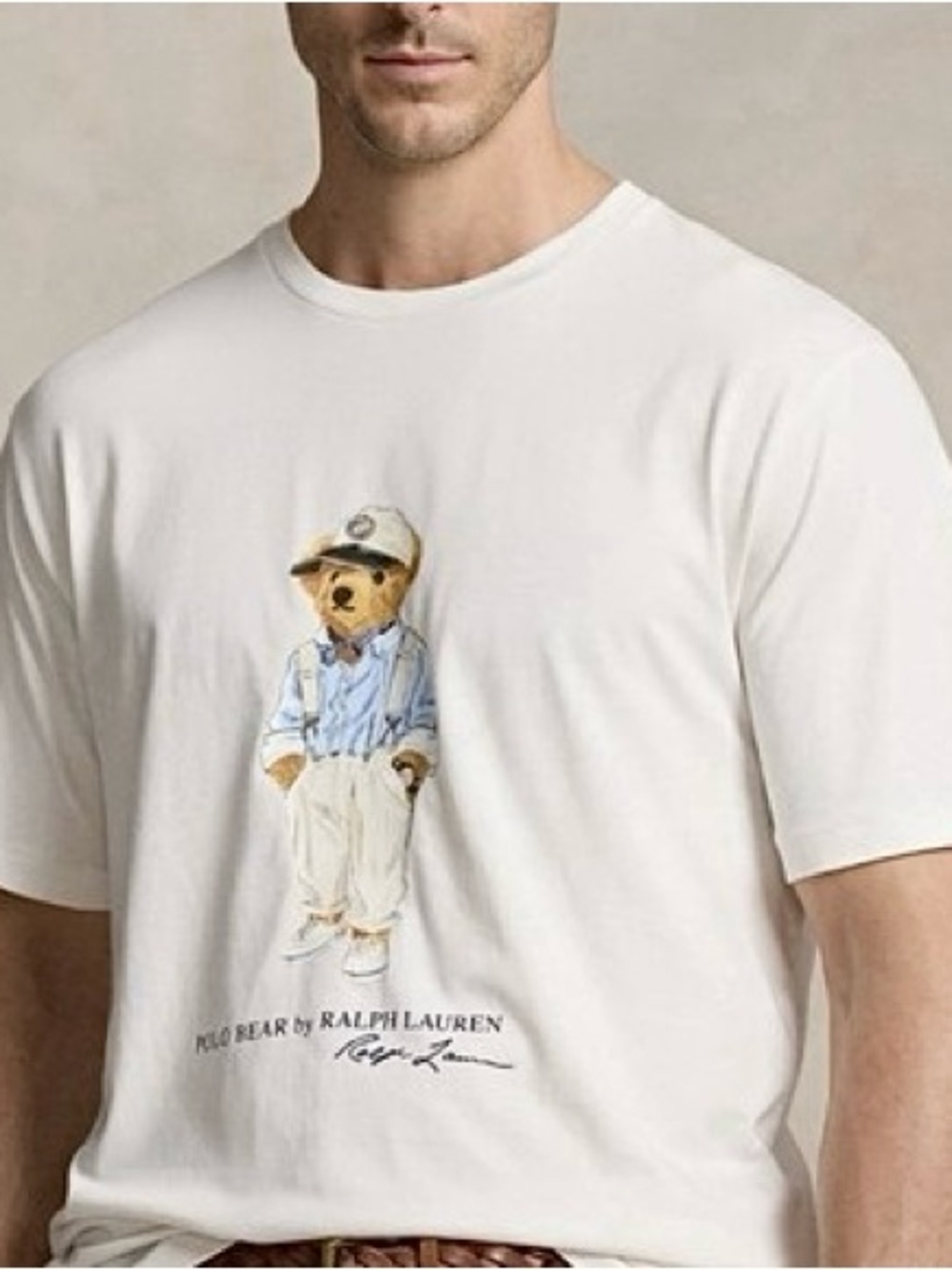 Ralph Lauren White Graphic Polo Bear Short Sleeve Tee Nwt Size M Medium